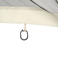Zanzariera per Gazebo Tende di Ricambio Universale con Cerniere, 352x207cm - Nero e Beige