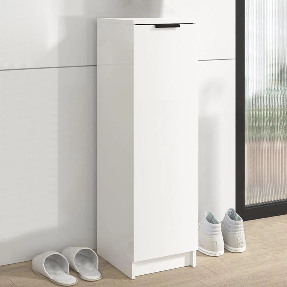 Mobile Scarpiera 6 Ripiani in Legno MDF 30x35 H 100 cm Multiuso Bianco Moderno