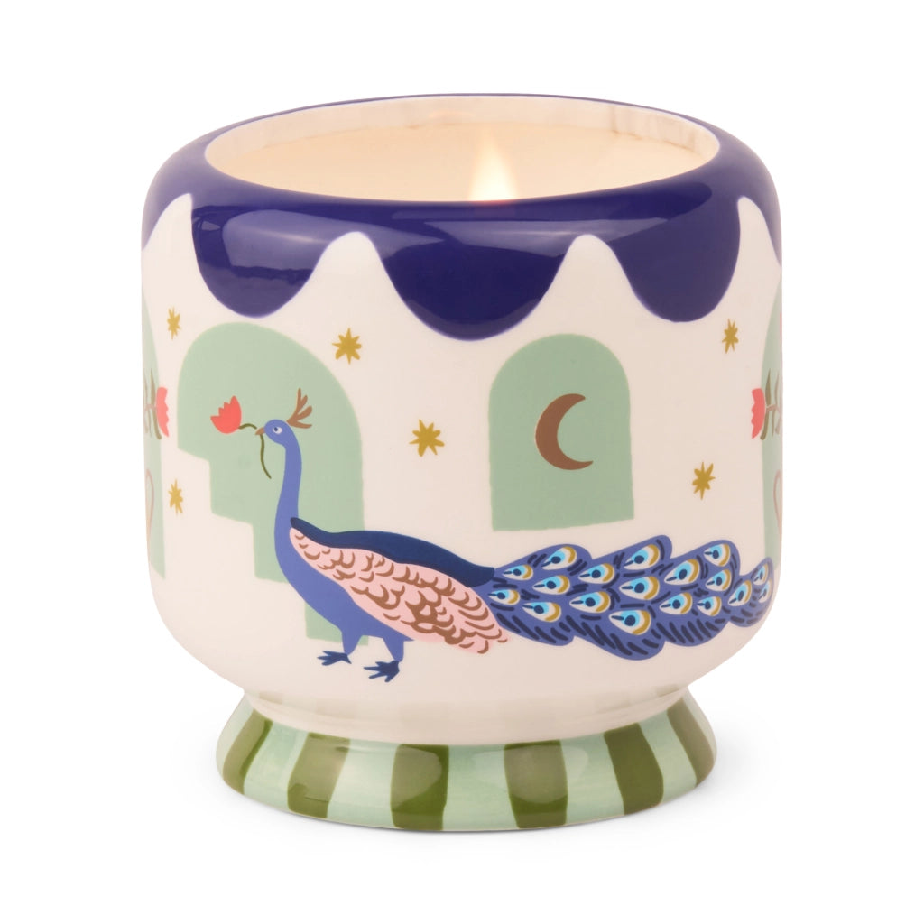 Candela Profumata Adopo Peacock - In ceramica- Confezionato in Scatola
