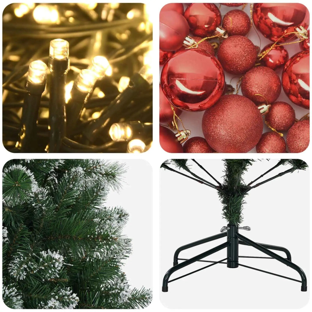 Albero di Natale artificiale con palline 150 cm 150 LED 3461246