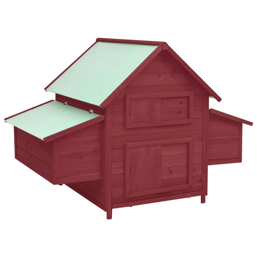 Pollaio 152 x 96 x 110 cm in legno massello di abete rosso e bianco 02_0001709