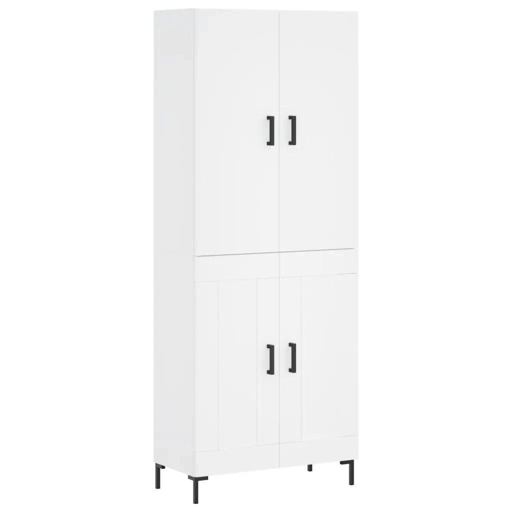 Credenza Bianca 69,5x34x180 cm in Legno Multistrato 3195787