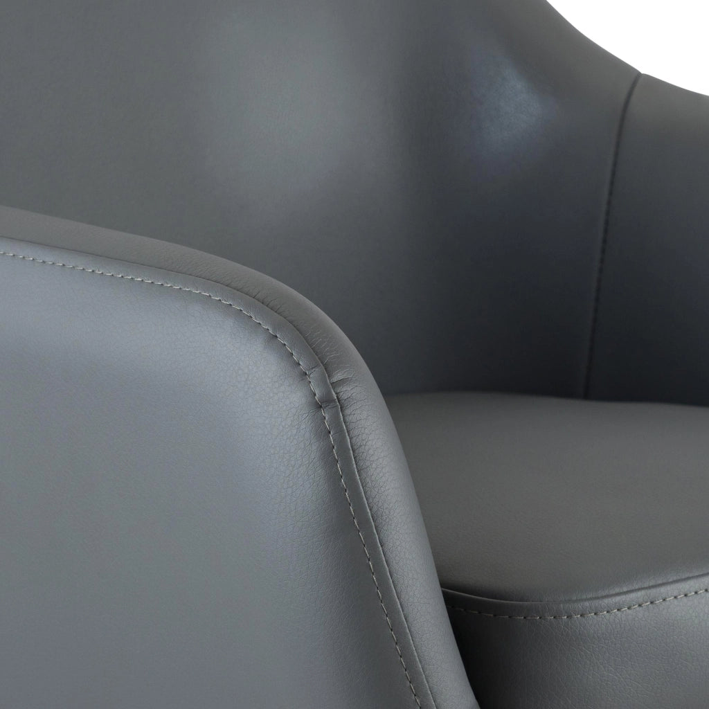 Sgabello Grant in pelle sintetica grigio