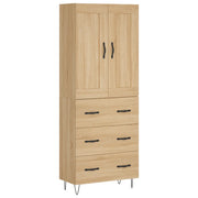 Credenza | Madia | Buffet da pranzo | Armadio da pranzo Rovere Sonoma 69,5x34x180 cm in Legno Multistrato