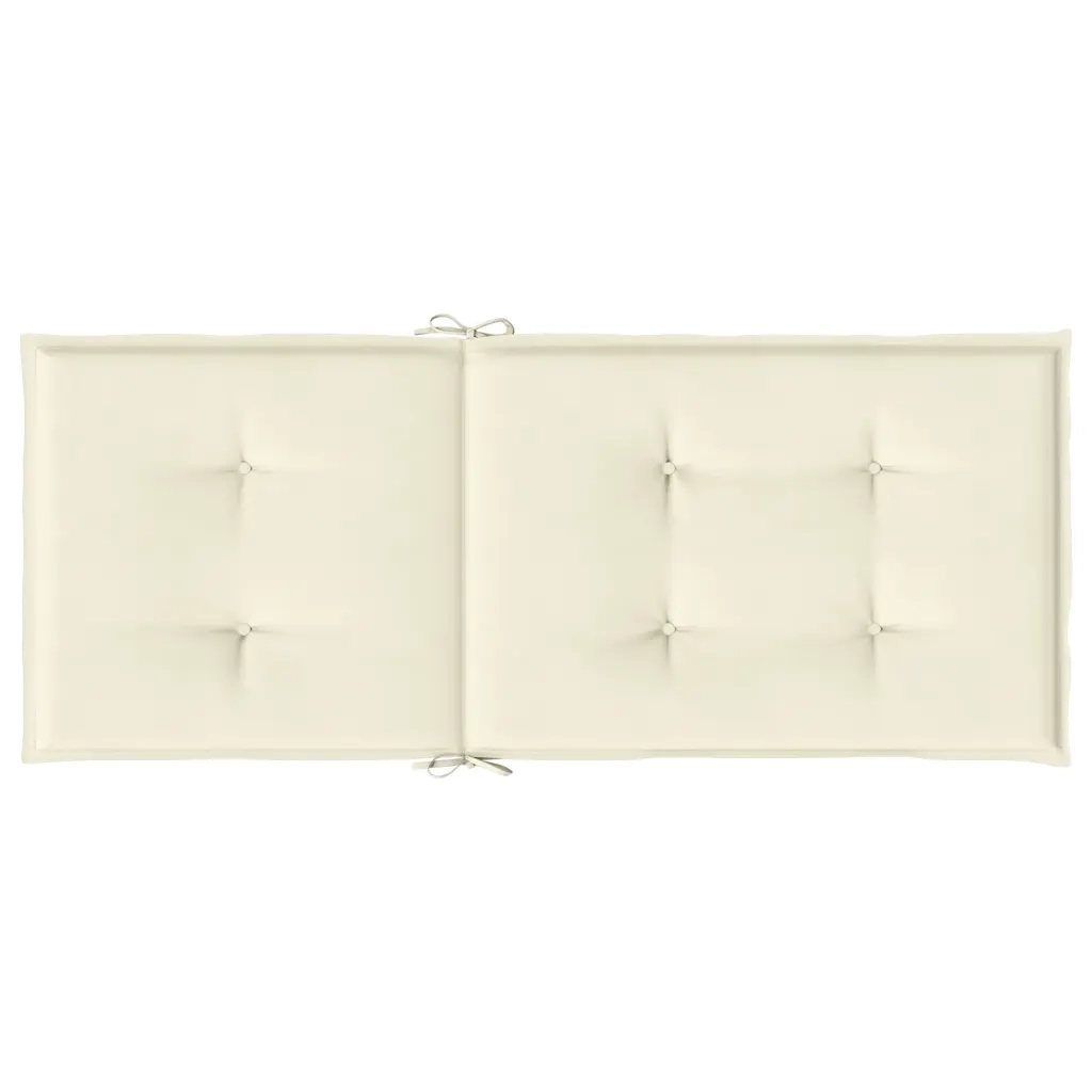 Cuscini per Sedie 4 pz Crema 120x50x2 cm in Tessuto 43182