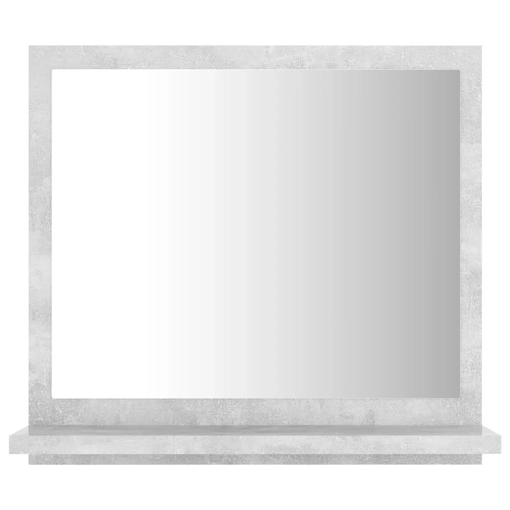 Specchio da Bagno Grigio Cemento 40x10,5x37cm Legno Multistrato 804557