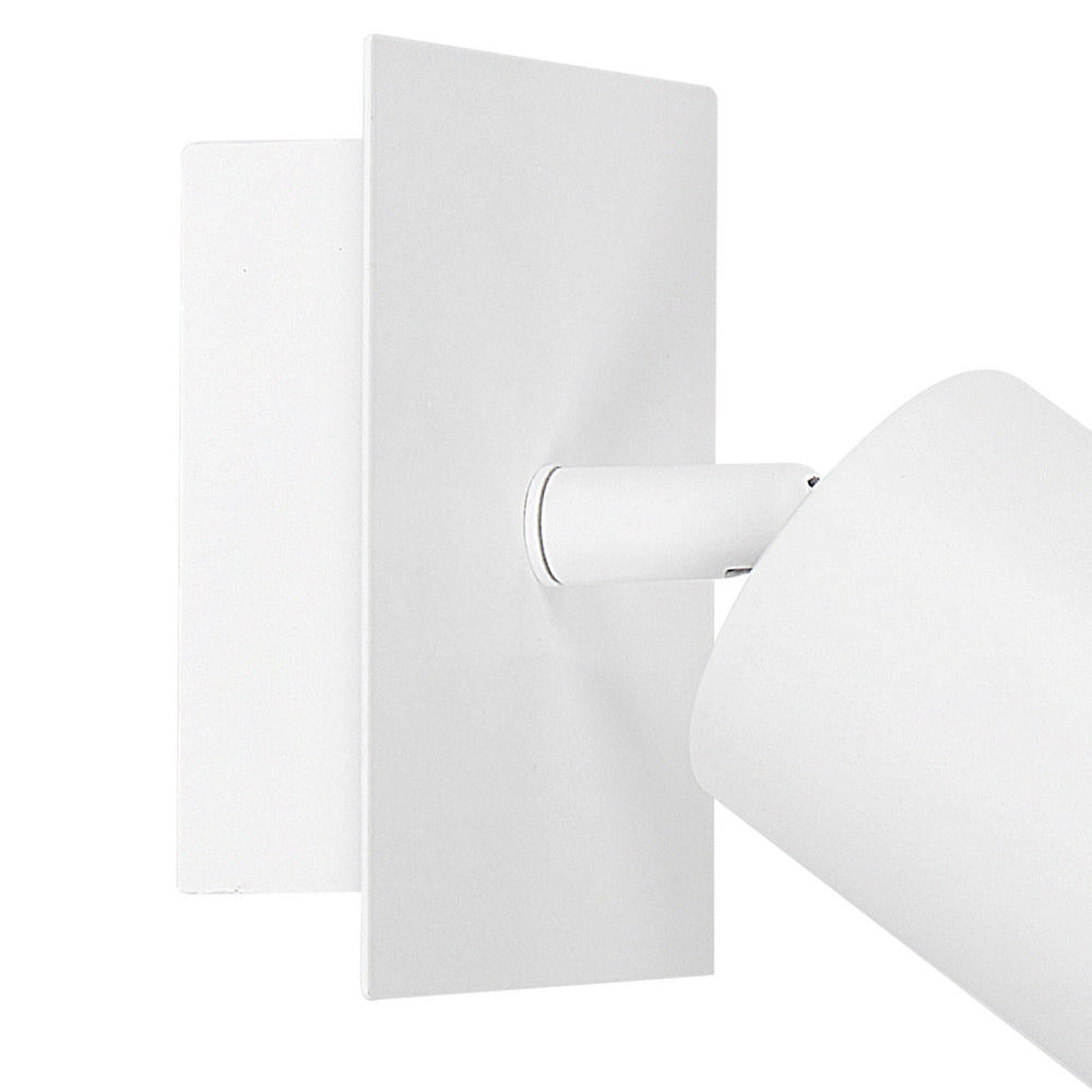 Set di 2 Lampade da Parete applique in metallo bianco Luce orientabile Glamour Design minimalista Illuminazione camera da letto