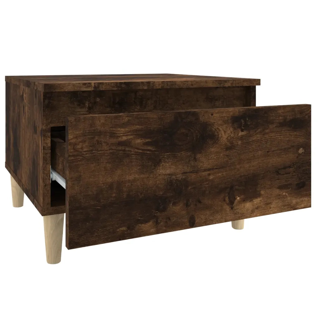 Tavolini 2 pz | Tavolo laterale Rovere Fumo 50x46x35cm in Legno Multistrato