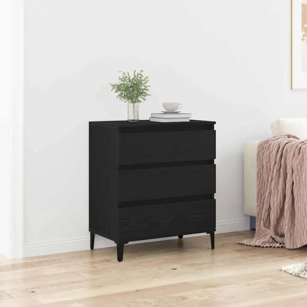 Credenza | Madia | Buffet da pranzo | Armadio da pranzo Rovere Nero 60 x 35 x 70 cm Legno multistrato