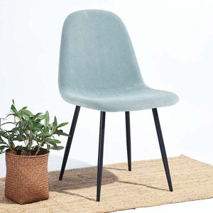 Set 4 Sedie 43x42x86 cm in Tessuto Bella Azzurro Pastello