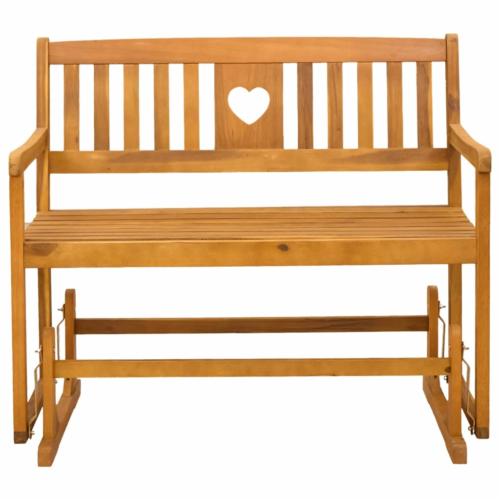 Panca Glider da Giardino Naturale 110 x 59 x 97 cm