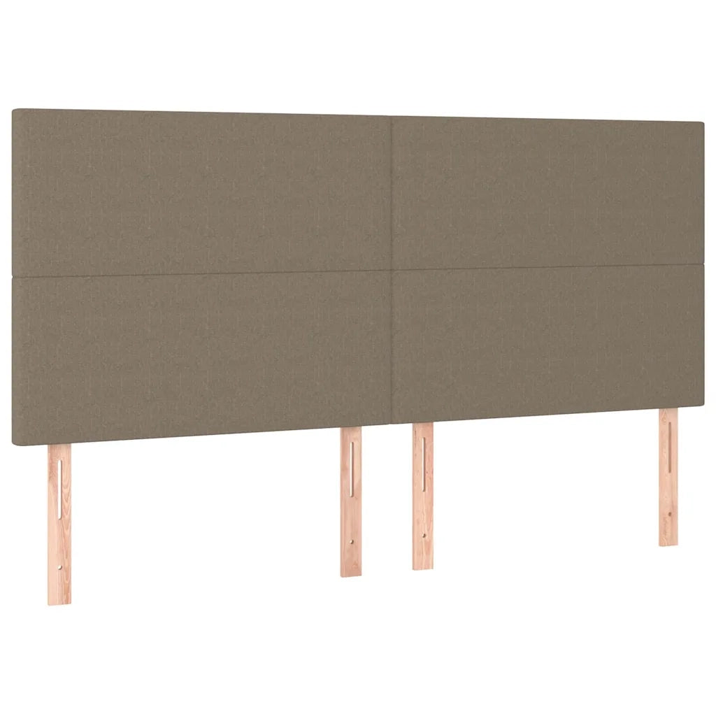 Testiera | Testata per letto Tortora 160x5x118/128 cm Tessuto
