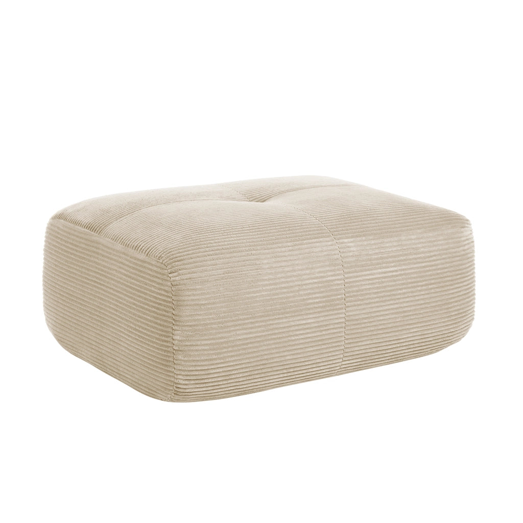DIVANO MODULARE ANGOLARE In tessuto effetto corduroy Beige