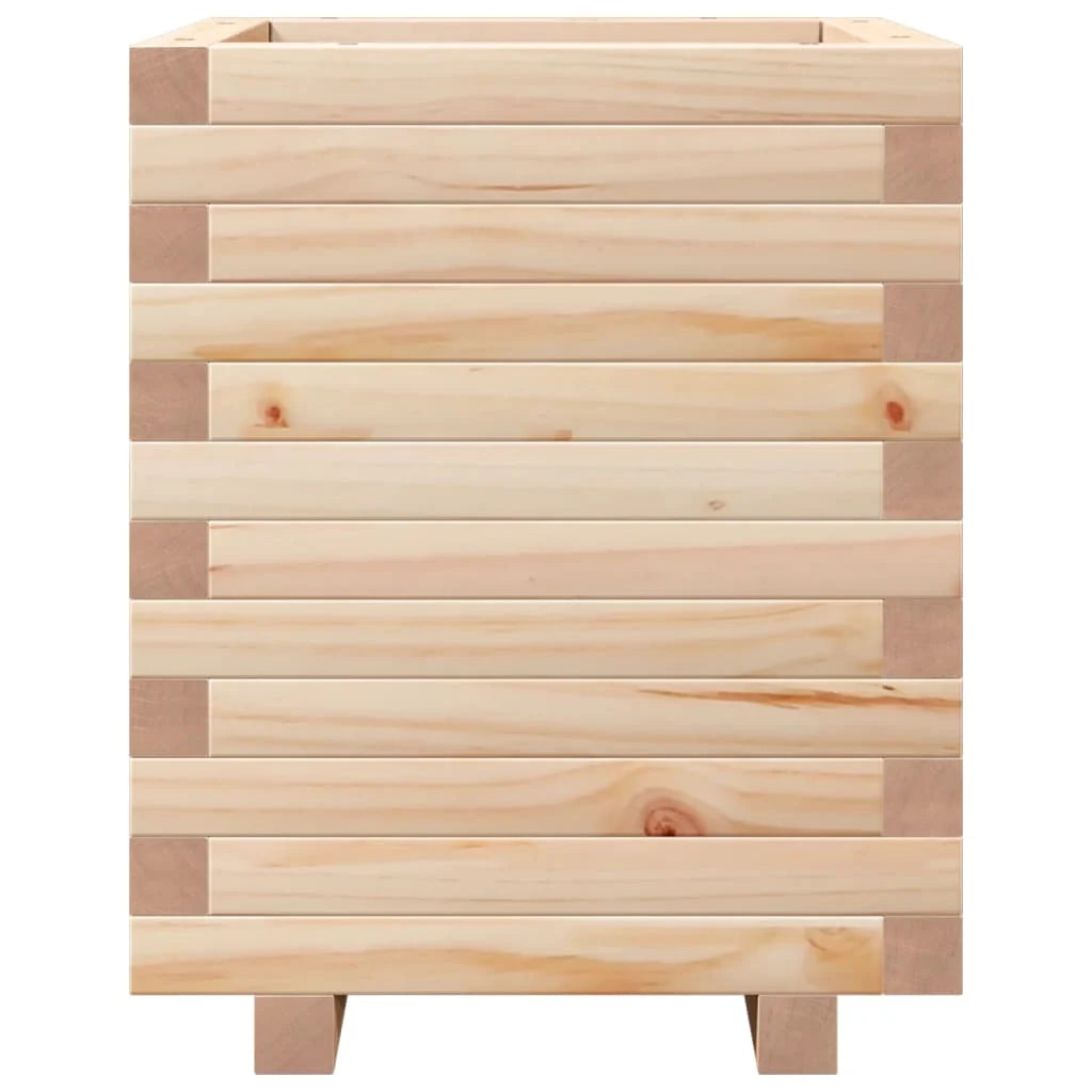 Fioriera rialzata per piante fiori patio giardino 40 x 40 x 49,5 cm legno di pino massiccio marrone 02_0037566