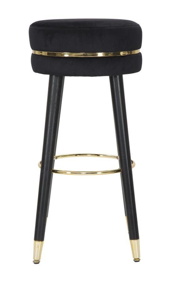 SGABELLO BAR PARIS NERO/GOLD CM � 35X74