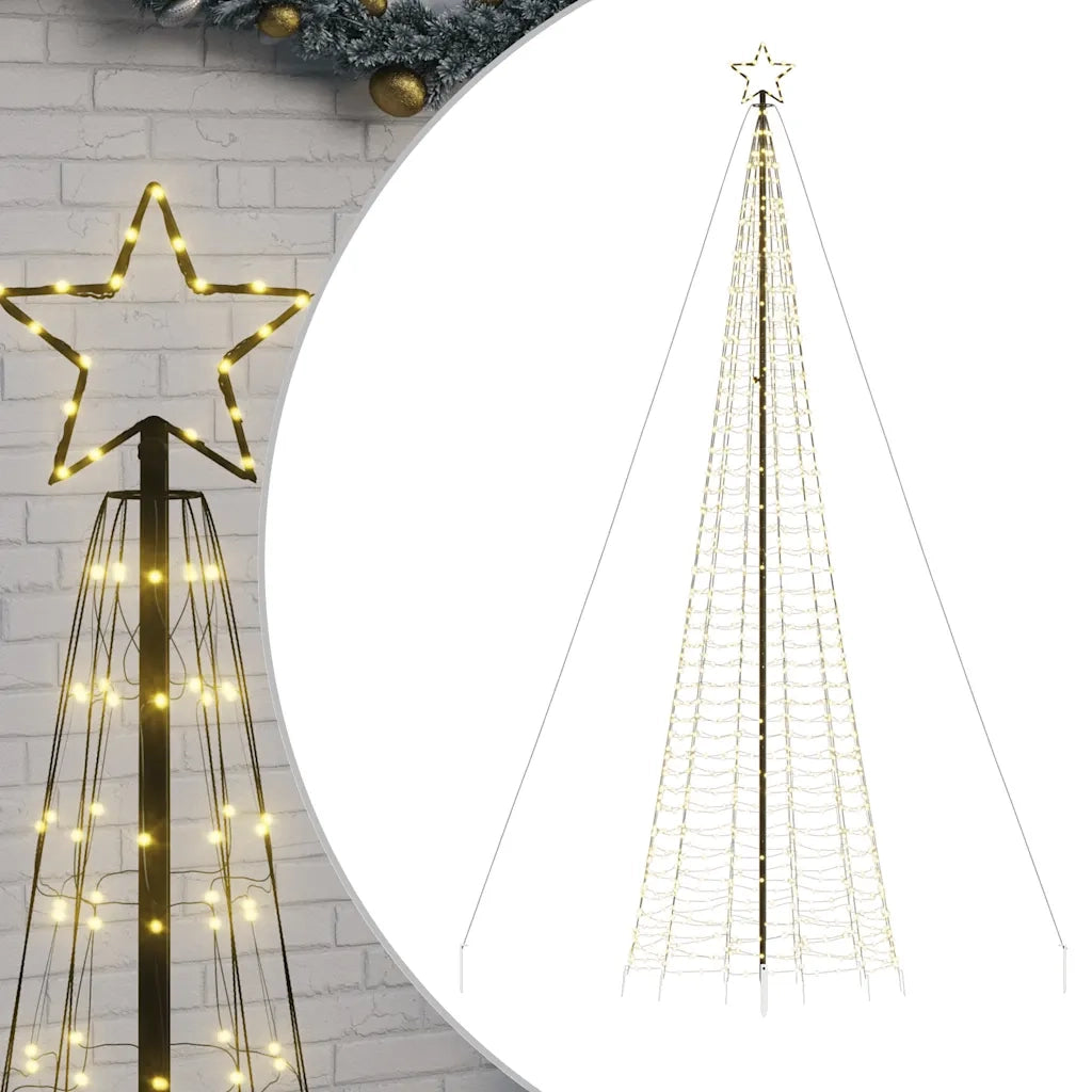Albero di Natale | Decorazioni natalizie a LED con Punte 1534 LED Bianco Caldo 500 cm
