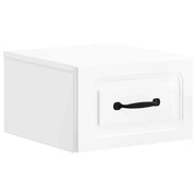 Mobiletto da notte a muro Bianco Lucido 34,5 x 33 x 20 cm 899283