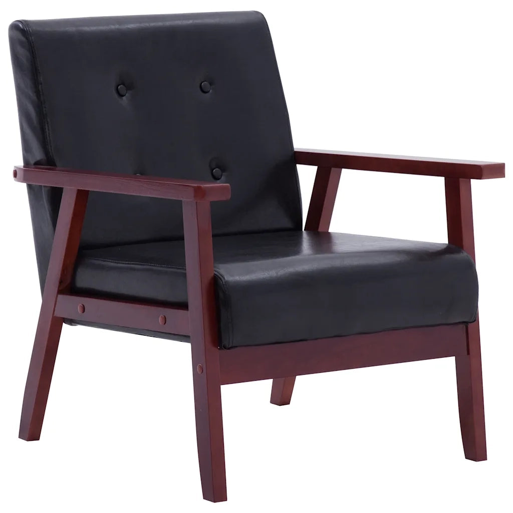 Set di Divani 2 pz Nero in Similpelle 278397