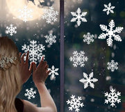 27 Stickere per finestra - Fiocchi di neve - stickere PVC - autoadesivi statici - riciclabili