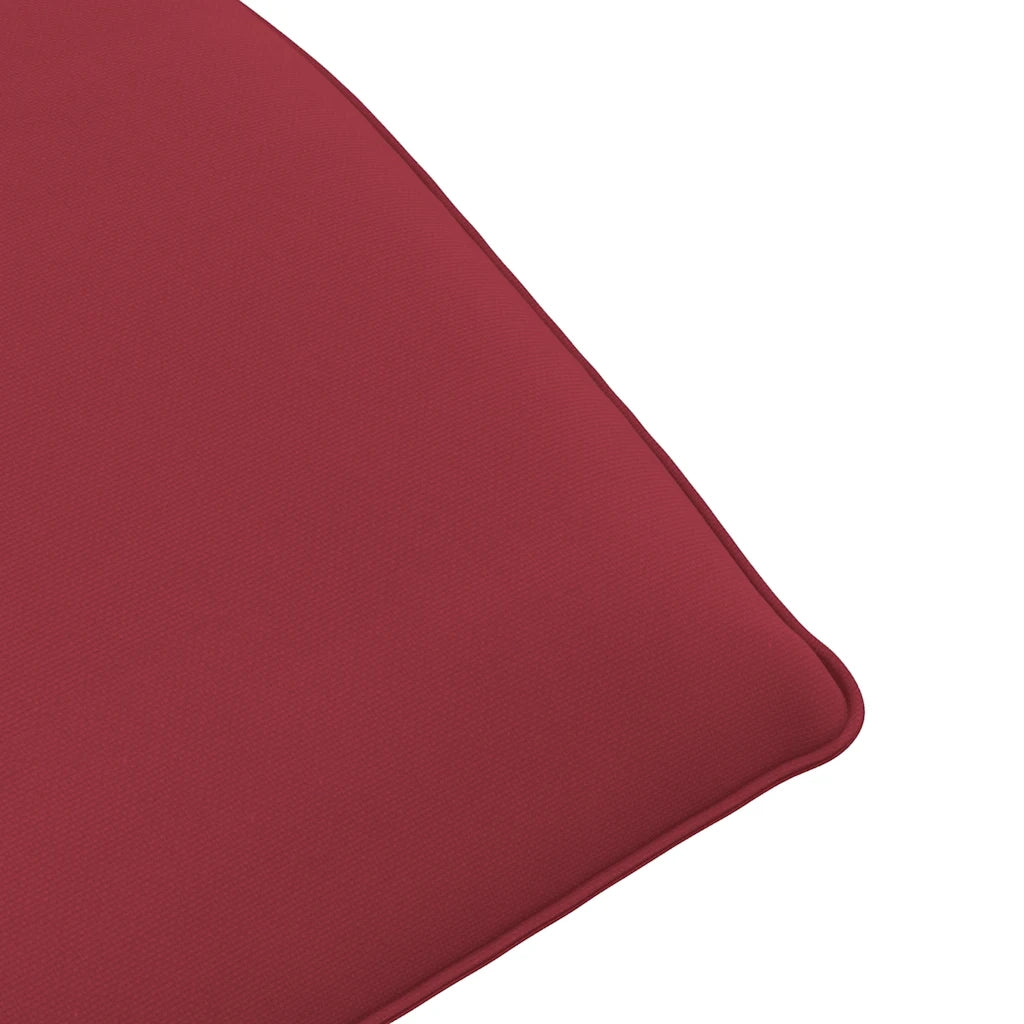 vidaXL Lettino Pieghevole Rosso Vino 175x54x8,5 cm in Tessuto Oxford