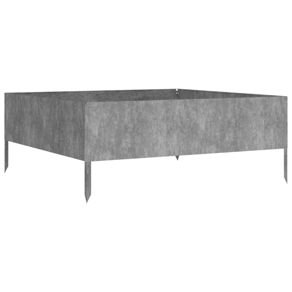 Fioriera rialzata per piante fiori patio giardino 100 x 100 x 41 cm acciaio corten marrone 02_0039291