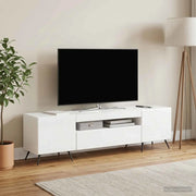 Mobile TV LED Bianco Lucido Legno ingegnerizzato 897569