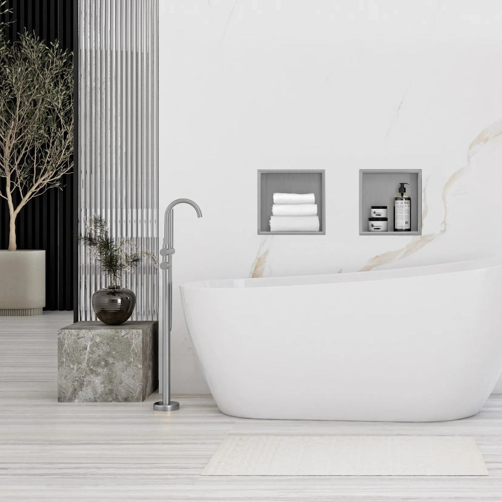 Mensola Bagno 30x30 Steel Brush