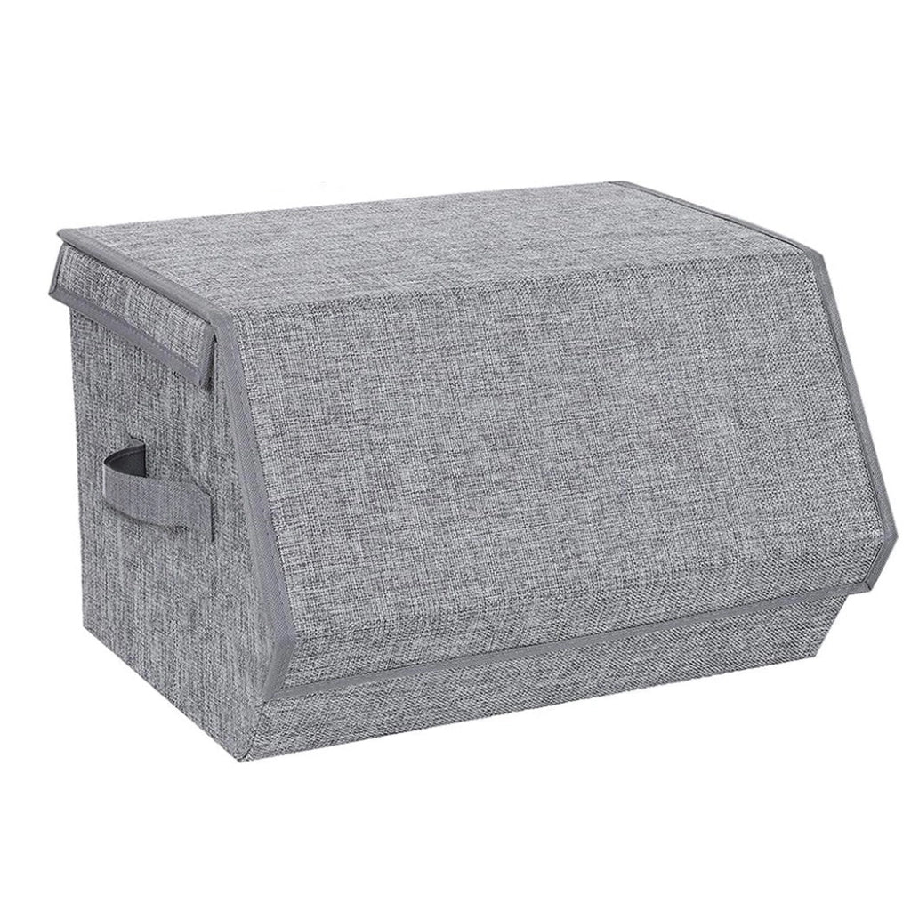 Contenitore Portaoggetti Pieghevole H25xP32xL38 cm con Manici Laterali in tessuto
