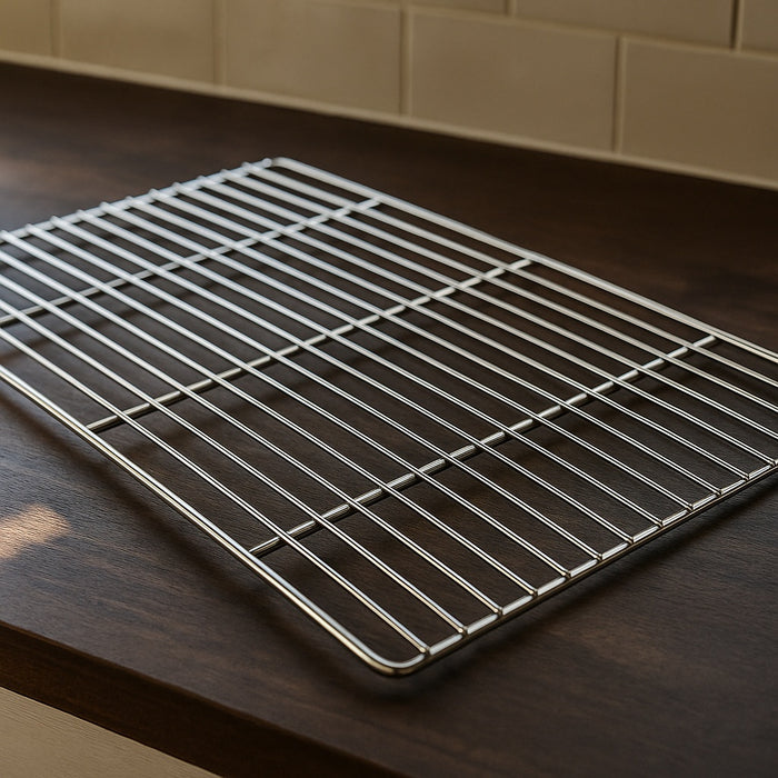 Griglia rettangolare in acciaio inox 67 x 40 cm per barbecue a carbone e a gas