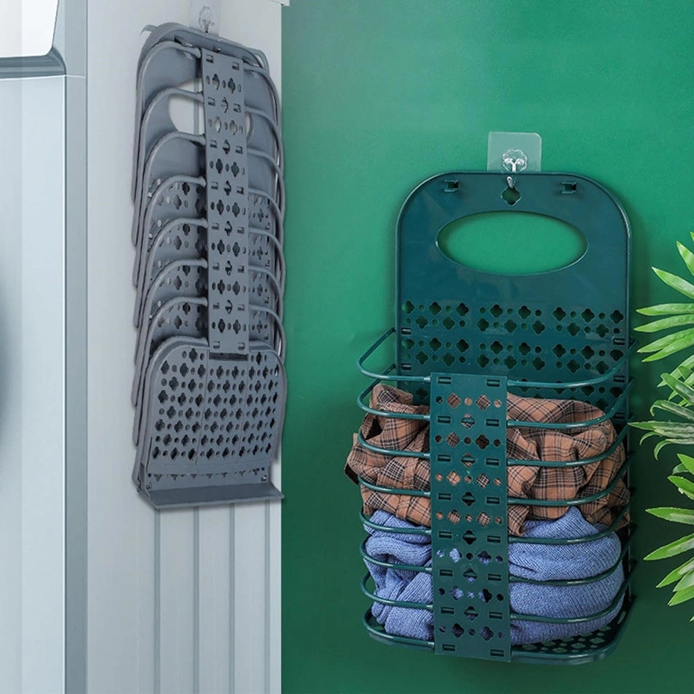 Trade Shop - Cesto Portabiancheria Pieghevole Con Manico Cesta Per Camera Soggiorno Bagno Viaggio -