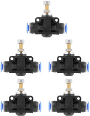Pompa di aria per serramenti - Regolatore di pressione dell'aria - 5 pezzi - 6 mm - Connesseur rapido - Per uso domestico e industriale - Materiale plastico