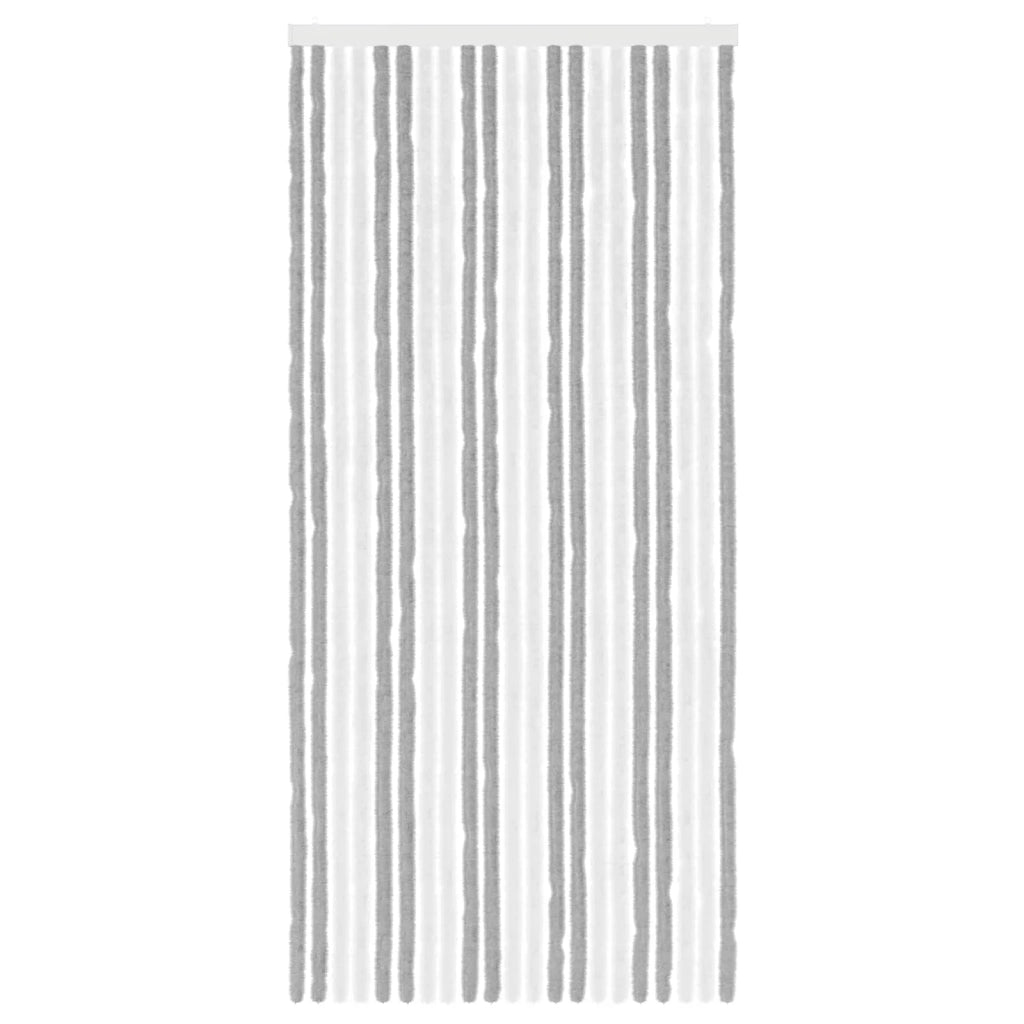 Tenda per insetti in chenille Grigio e Bianco 90 x 200 cm 42034455