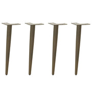 Set di 4 gambe robuste per tavolino da caffè coniche con piedini regolabili 30-31 cm in acciaio naturale 02_0056808