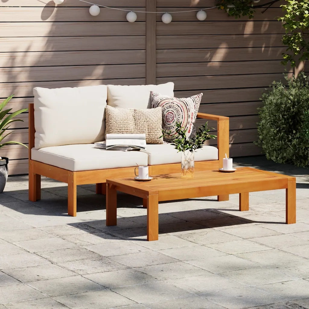Tavolino da Giardino-Tavolo da Esterno 100x50x27 cm in Legno Massello di Acacia
