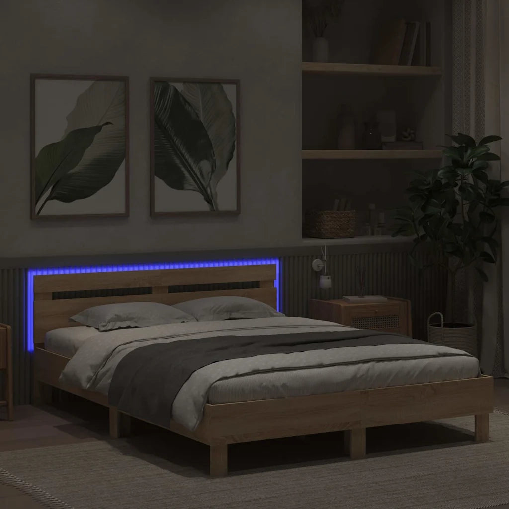 Struttura del letto-Giroletto Sonoma 152 x 203 cm Legno multistrato 990305