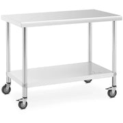 Tavolo da lavoro professionale da cucina Premium 60 x 120 cm 158 kg acciaio inox 14_0010019