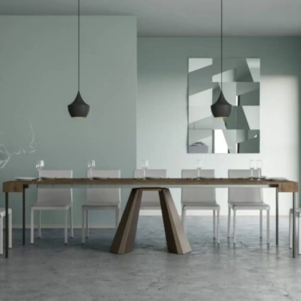 Consolle allungabile 90x40/300 cm Diamante noce telaio orso