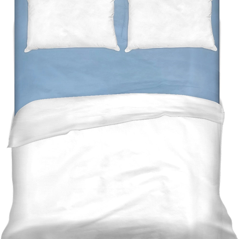 Lenzuolo letto sotto con angoli 100% puro cotone Made in Italy tinta unita Azzurro - 1 Piazza maxi