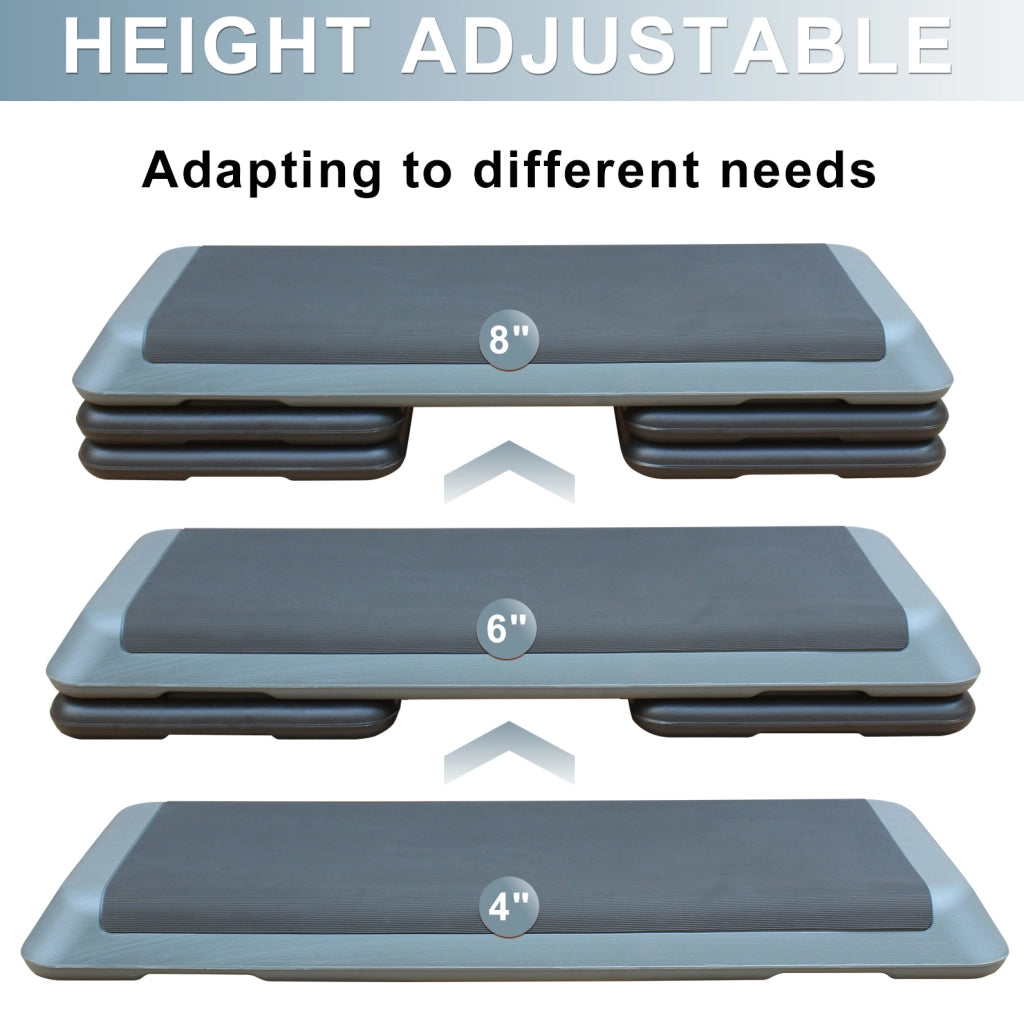 Step aerobico regolabile 110 cm grigio