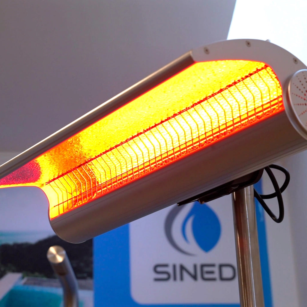 Sined Stufa Infrarossi Parete 2000 Riscaldatore Riflettente Parete Con Telecomando 2000w Grigio Con Telecomando Ottimo Anche Come Diffusore Di Calore a Parete Protetto Contro i Getti Dacqua Ip65