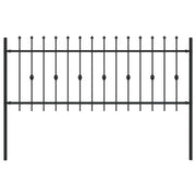 Recinzione da Giardino | Recinzione a punte Asten Nero 200 x 130 cm