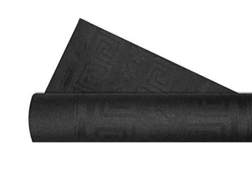 Rotolo Tovaglia Tinta Unita Per Feste Antistrappo 100% Carta Made Italy 5mtx1,20mt - 5 Metri - Nero