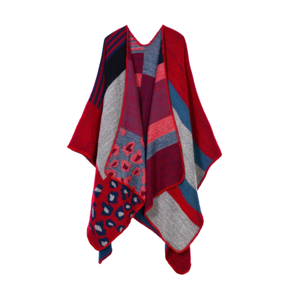 Mantella/sciarpa da donna in cashmere caldo per autunno/inverno con spacchi - Sciarpa alla moda
