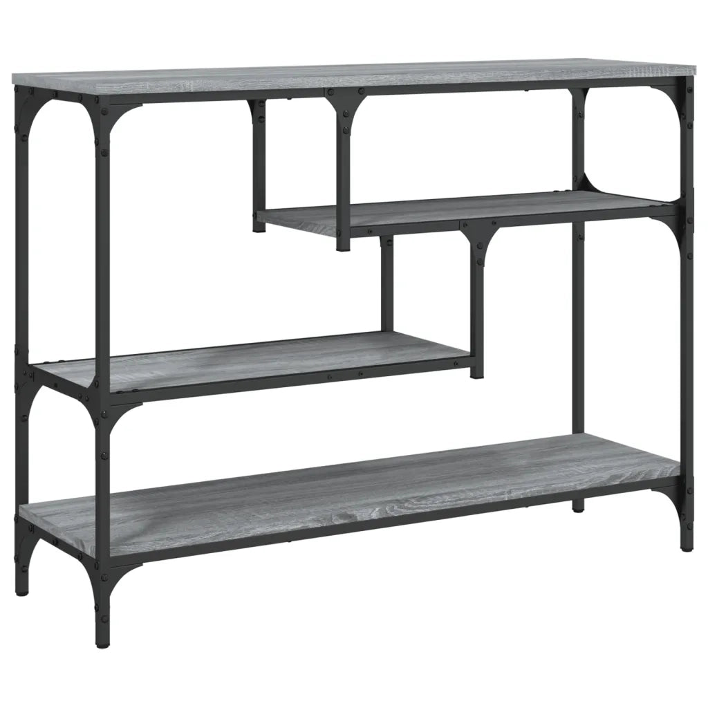 Tavolino Consolle-Tavolino da soggiorno-Tavolo Grigio Sonoma 100x30x75 cm Legno Multistrato
