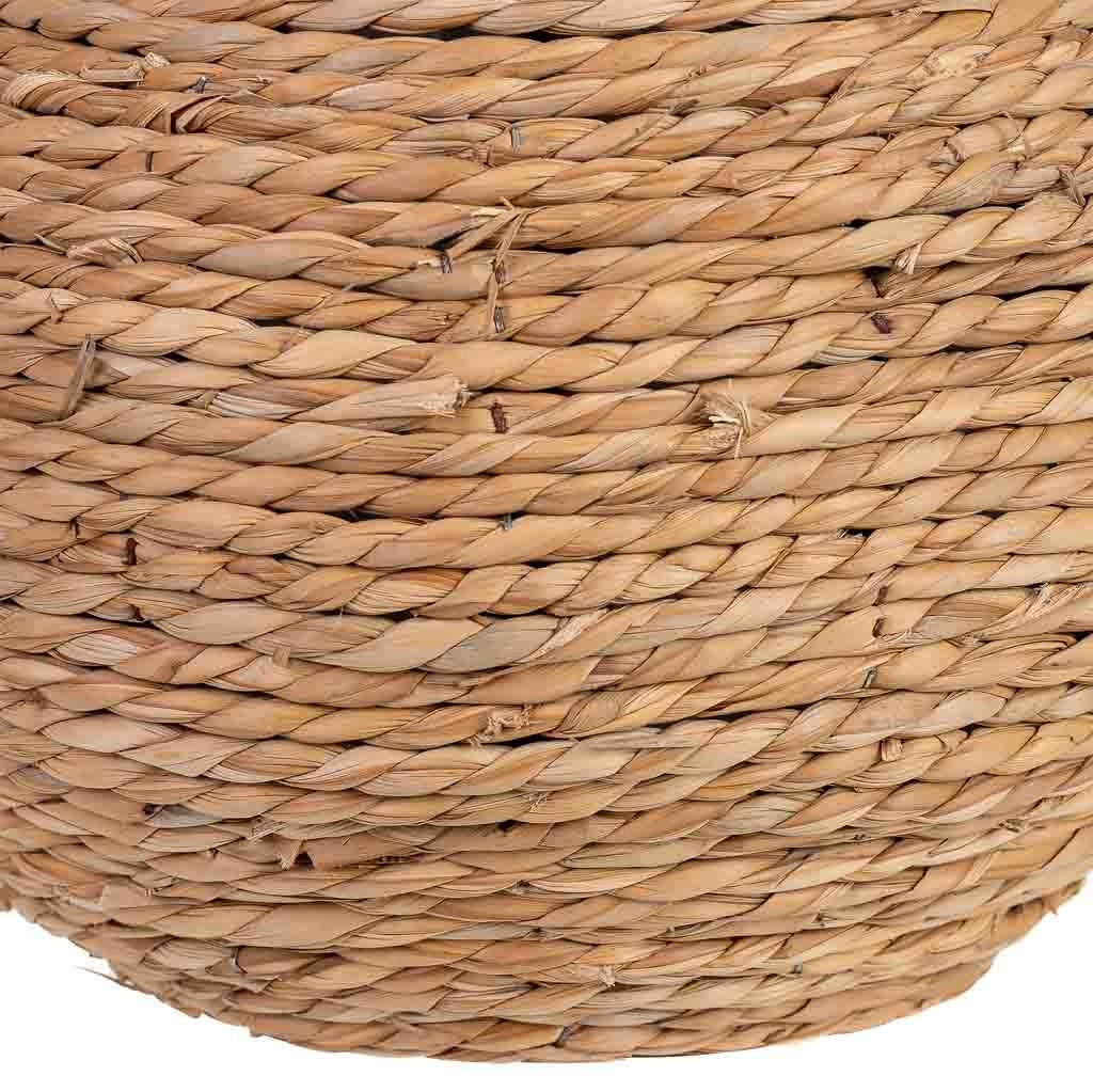 Vaso decorativo in corda con manici cm 20x20x33h