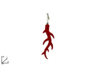 1 Pezzo Decorazione Albero di Natale Natalizio Corno Renna in Velluto Rosso 18 cm
