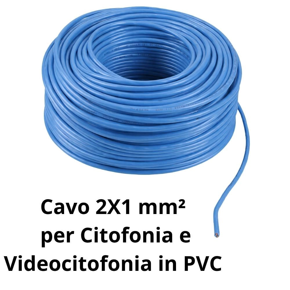 Cavo videocitofonia due fili 2x1 mm per impianti audio video