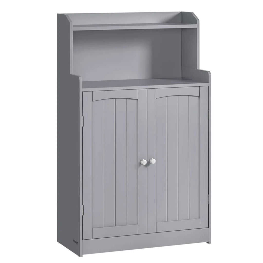 Mobiletto da bagno mobiletto contenitore mobiletto a 2 ante con 2 ripiani regolabili per sala da pranzo cucina soggiorno 30 x 60 x 100 cm grigio 12_0006480