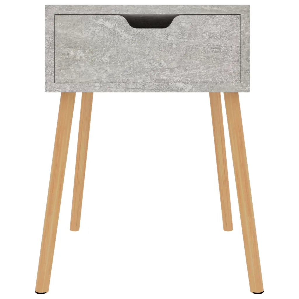 Comodini 2pz-Set di 2 Tavolino da notte Grigio Cemento 40x40x56 cm in Legno Multistrato