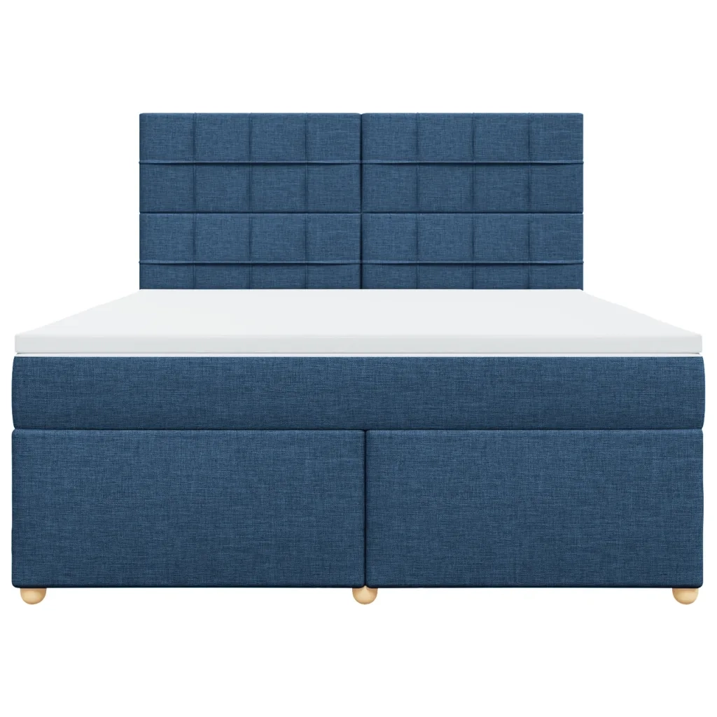 Giroletto a Molle con Materasso Blu 180x200 cm in Tessuto 3293665